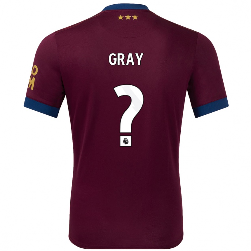 Niño Fútbol Camiseta Henry Gray #0 Marrón 2ª Equipación 2024/25 Perú