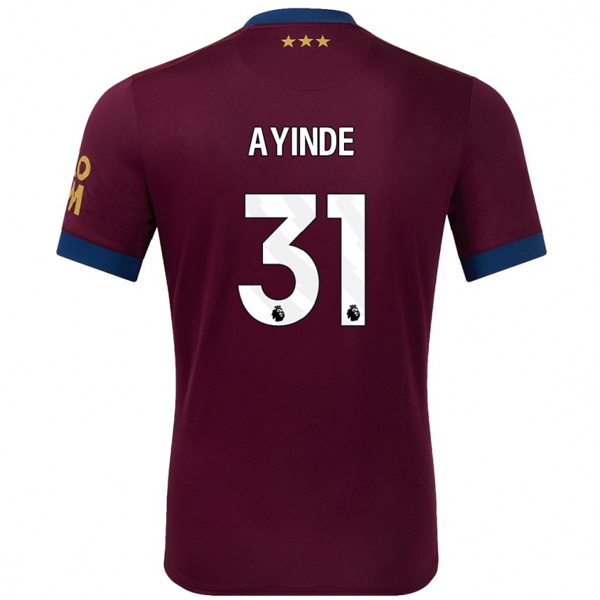 Niño Fútbol Camiseta Leon Ayinde #31 Marrón 2ª Equipación 2024/25 Perú