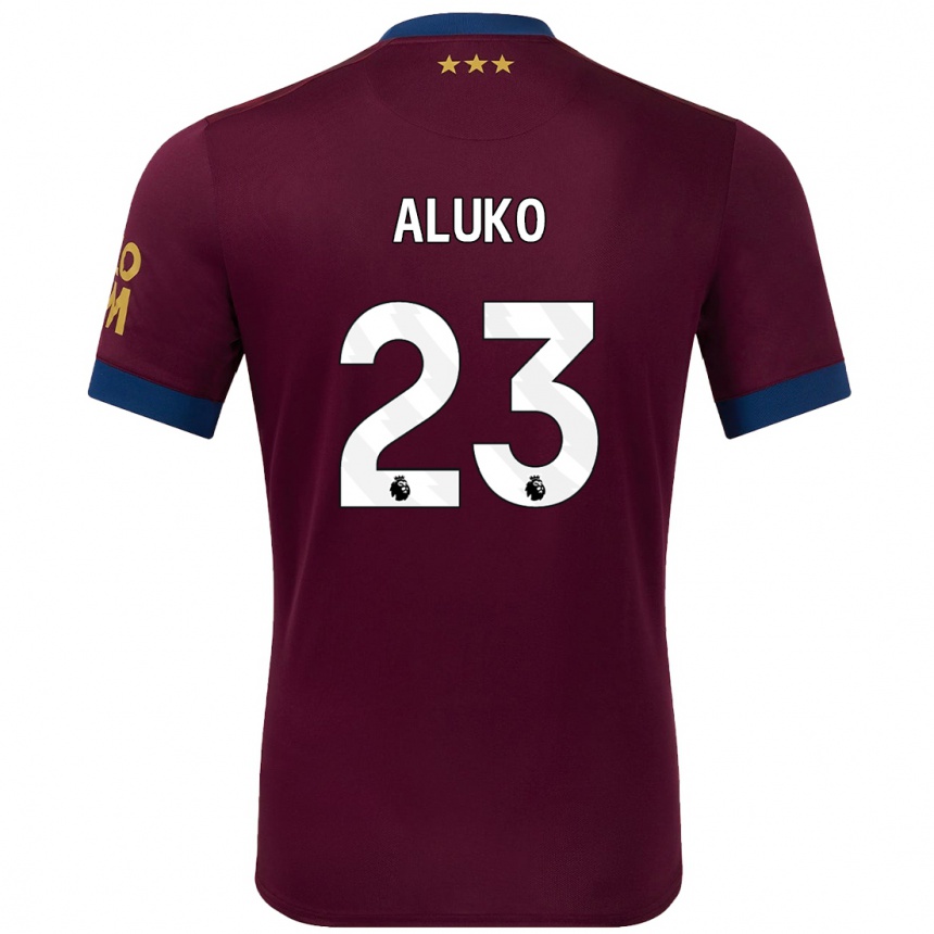 Niño Fútbol Camiseta Sone Aluko #23 Marrón 2ª Equipación 2024/25 Perú