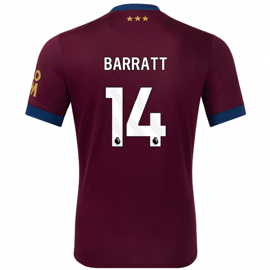 Niño Fútbol Camiseta Zoe Barratt #14 Marrón 2ª Equipación 2024/25 Perú