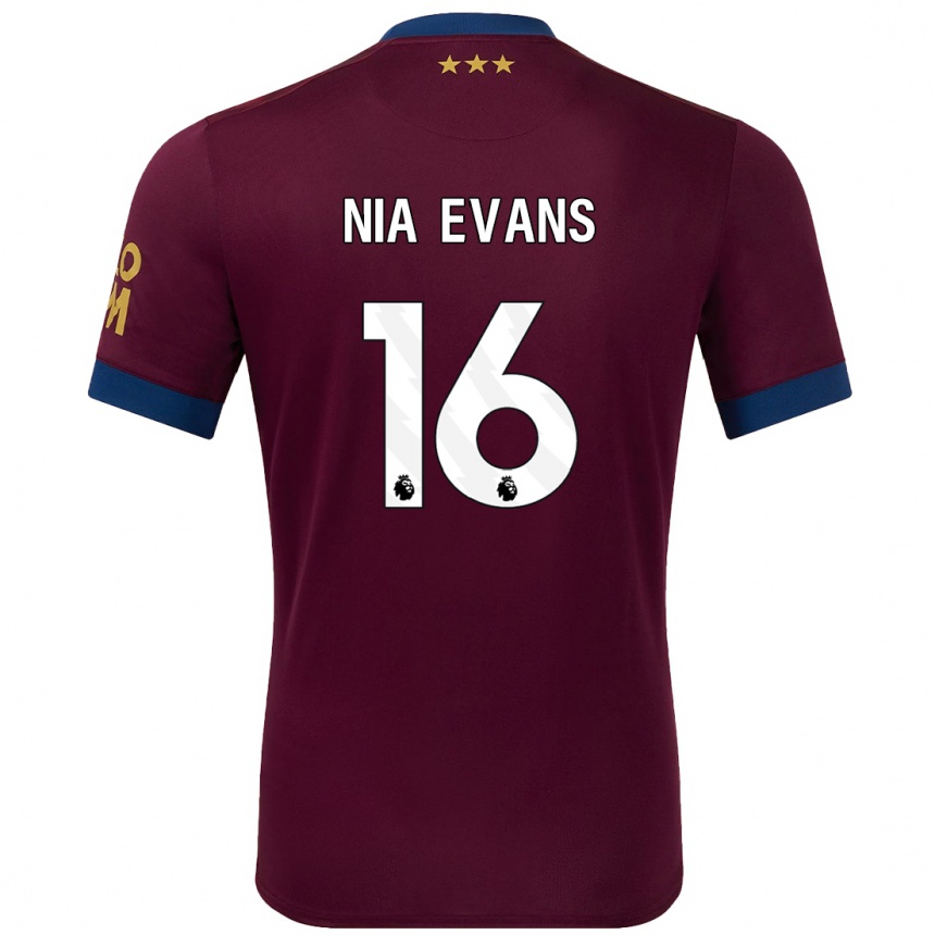 Niño Fútbol Camiseta Nia Evans #16 Marrón 2ª Equipación 2024/25 Perú