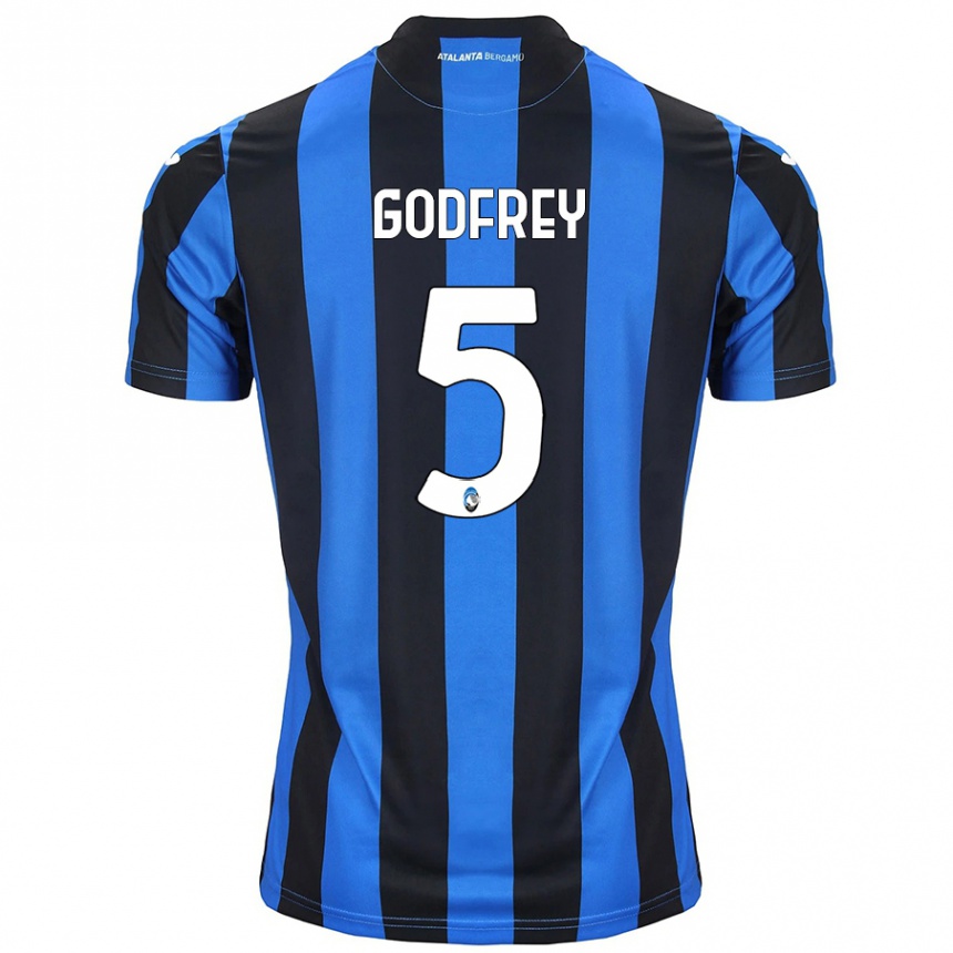 Hombre Fútbol Camiseta Ben Godfrey #5 Azul Negro 1ª Equipación 2024/25 Perú