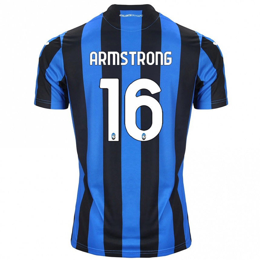 Hombre Fútbol Camiseta Daniel Armstrong #16 Azul Negro 1ª Equipación 2024/25 Perú