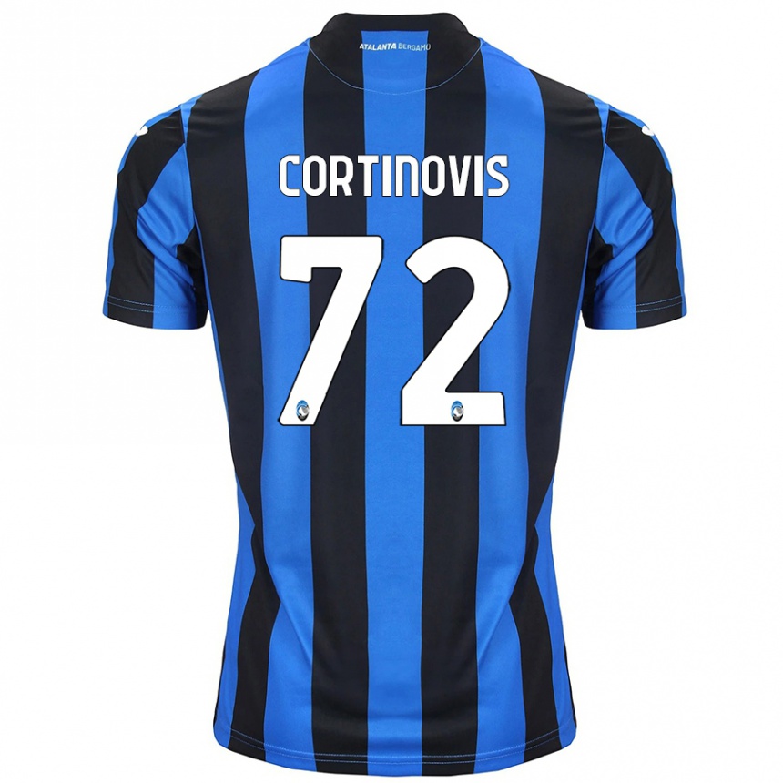 Hombre Fútbol Camiseta Alessandro Cortinovis #72 Azul Negro 1ª Equipación 2024/25 Perú