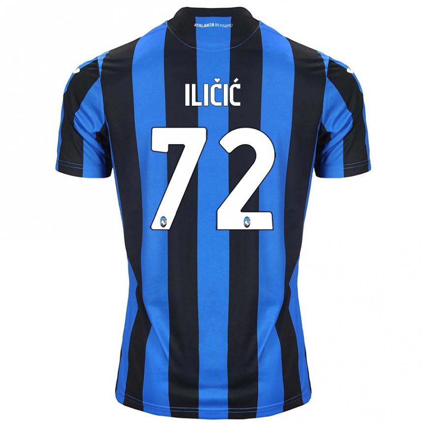 Hombre Fútbol Camiseta Josip Ilicic #72 Azul Negro 1ª Equipación 2024/25 Perú