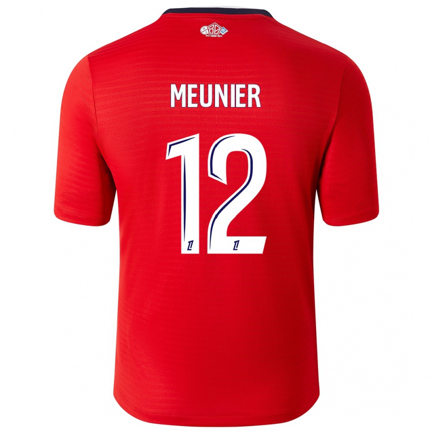 Hombre Fútbol Camiseta Thomas Meunier #12 Rojo Blanco 1ª Equipación 2024/25 Perú