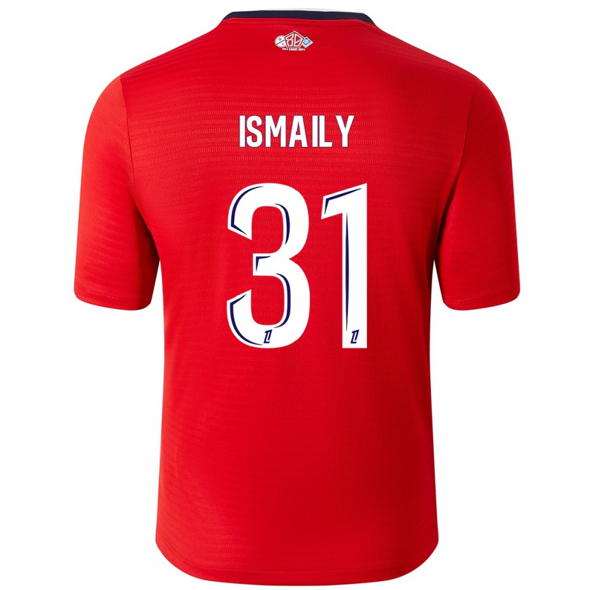 Hombre Fútbol Camiseta Ismaily #31 Rojo Blanco 1ª Equipación 2024/25 Perú