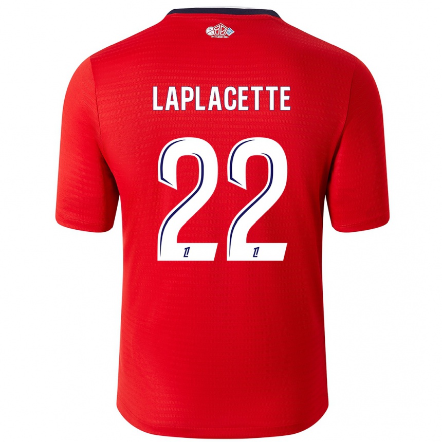 Hombre Fútbol Camiseta Tess Laplacette #22 Rojo Blanco 1ª Equipación 2024/25 Perú