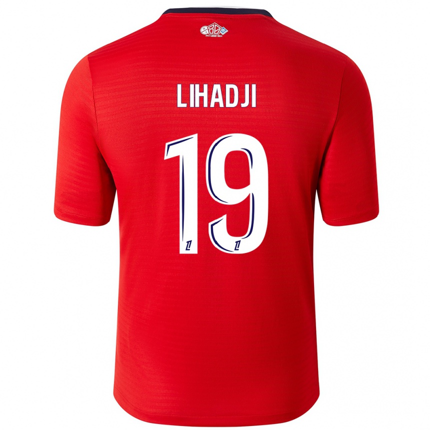 Hombre Fútbol Camiseta Isaac Lihadji #19 Rojo Blanco 1ª Equipación 2024/25 Perú