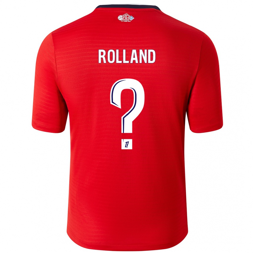 Hombre Fútbol Camiseta Baptiste Rolland #0 Rojo Blanco 1ª Equipación 2024/25 Perú