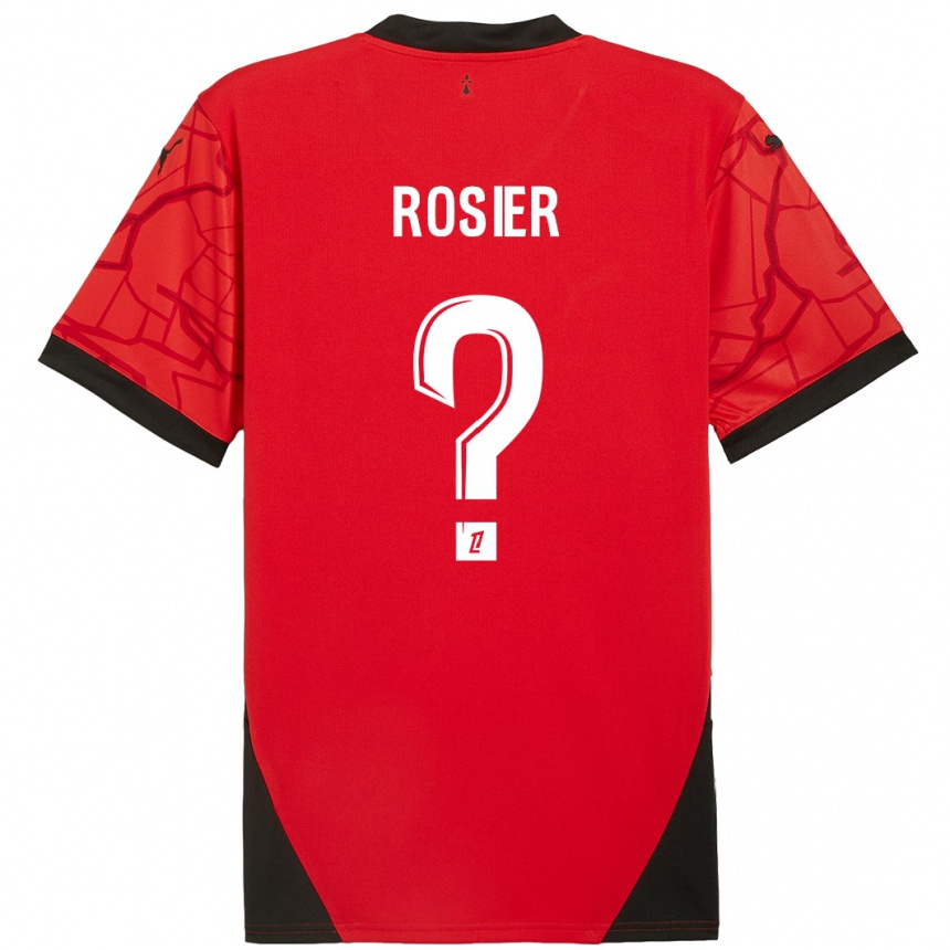 Hombre Fútbol Camiseta Lucas Rosier #0 Rojo Negro 1ª Equipación 2024/25 Perú