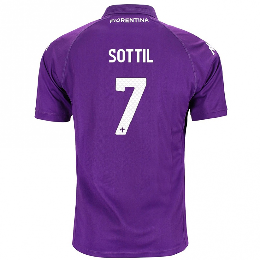 Hombre Fútbol Camiseta Riccardo Sottil #7 Morado 1ª Equipación 2024/25 Perú