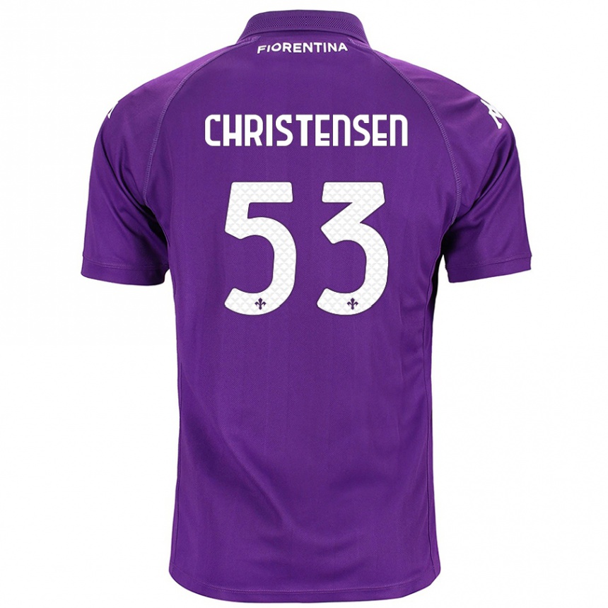 Hombre Fútbol Camiseta Oliver Christensen #53 Morado 1ª Equipación 2024/25 Perú