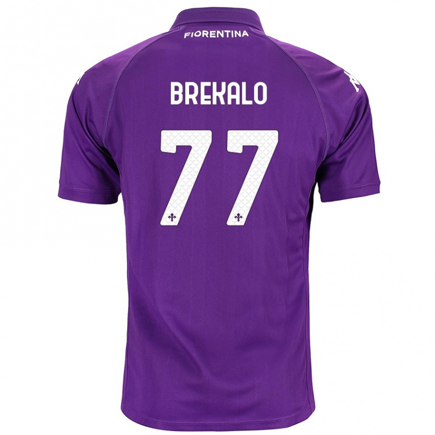 Hombre Fútbol Camiseta Josip Brekalo #77 Morado 1ª Equipación 2024/25 Perú