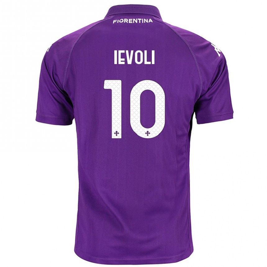 Hombre Fútbol Camiseta Mattia Ievoli #10 Morado 1ª Equipación 2024/25 Perú