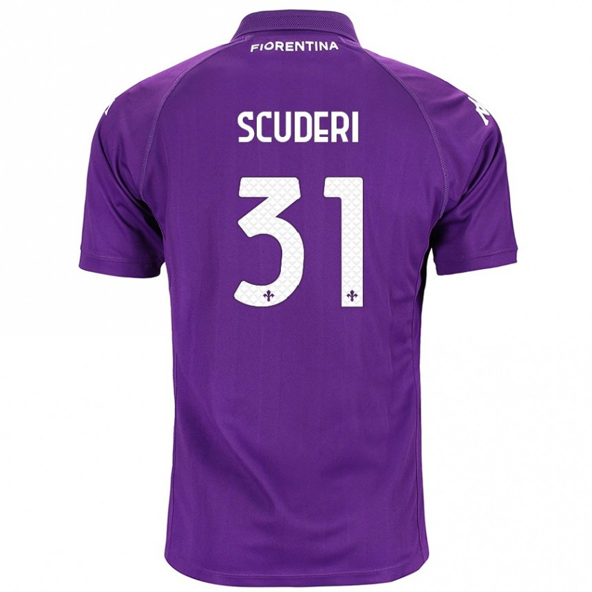 Hombre Fútbol Camiseta Giulio Scuderi #31 Morado 1ª Equipación 2024/25 Perú