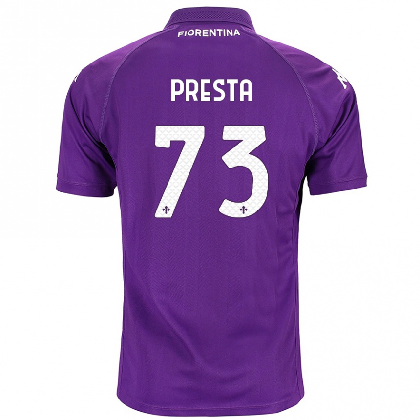 Hombre Fútbol Camiseta Francesco Presta #73 Morado 1ª Equipación 2024/25 Perú