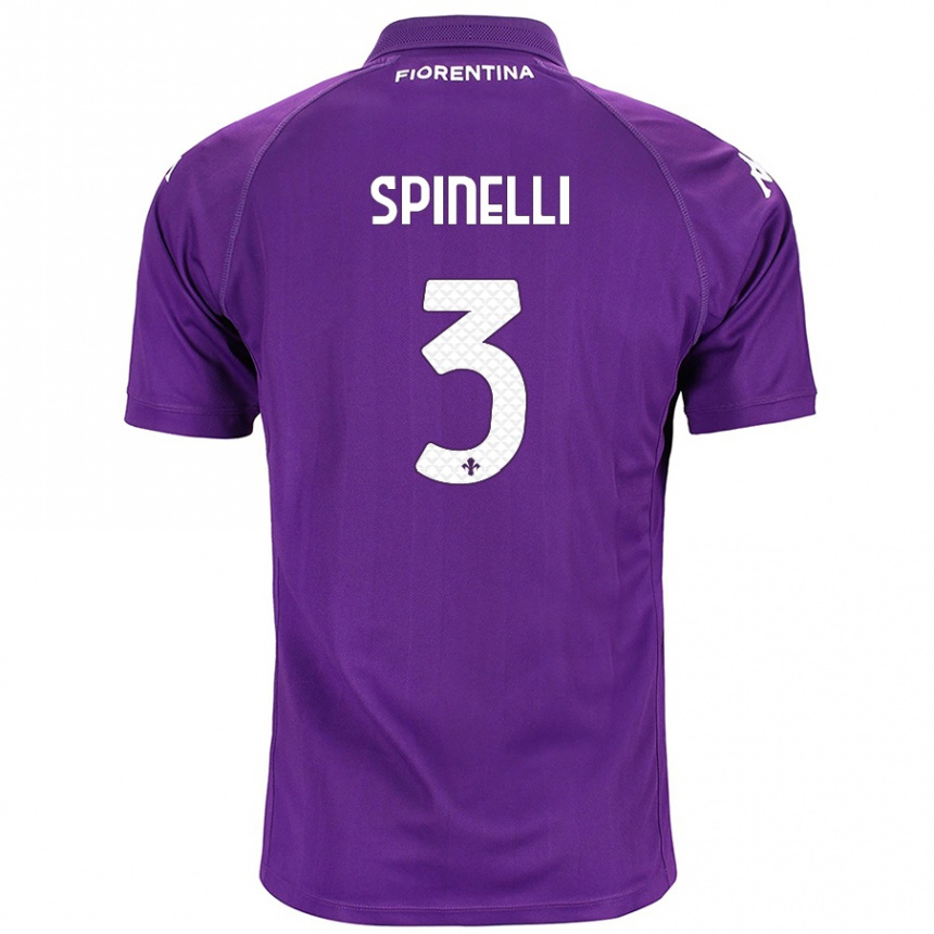 Hombre Fútbol Camiseta Giorgia Spinelli #3 Morado 1ª Equipación 2024/25 Perú