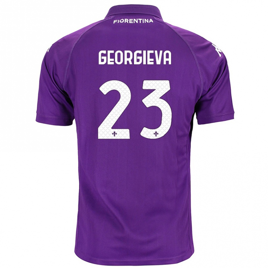 Hombre Fútbol Camiseta Marina Georgieva #23 Morado 1ª Equipación 2024/25 Perú