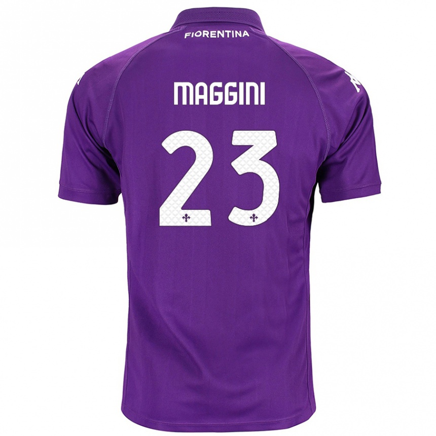 Hombre Fútbol Camiseta Filippo Maggini #23 Morado 1ª Equipación 2024/25 Perú