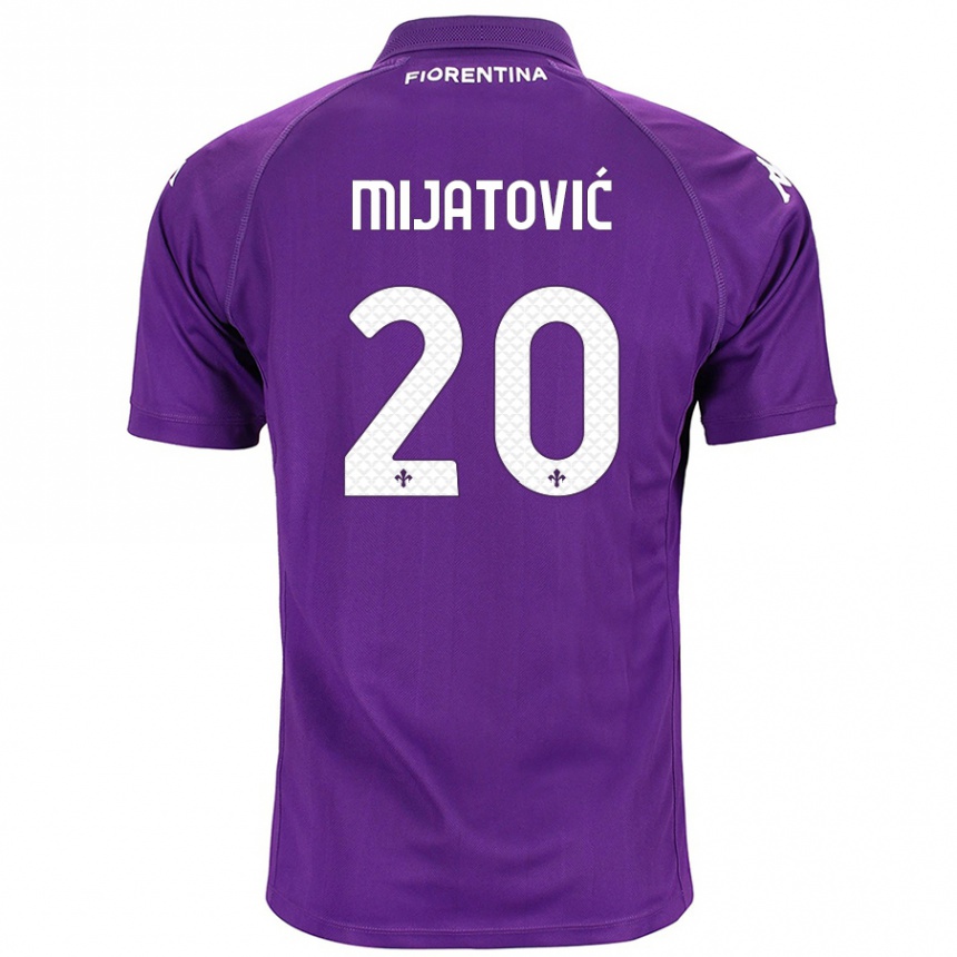 Hombre Fútbol Camiseta Milica Mijatović #20 Morado 1ª Equipación 2024/25 Perú