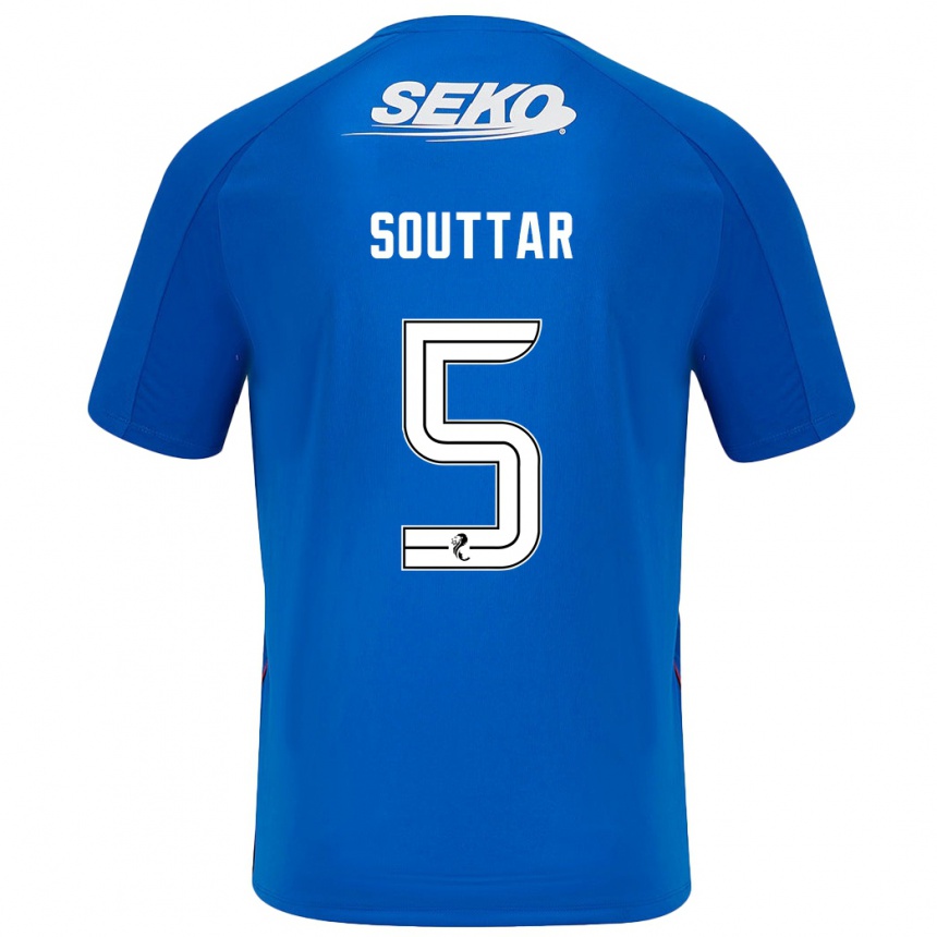 Hombre Fútbol Camiseta John Souttar #5 Azul Oscuro 1ª Equipación 2024/25 Perú