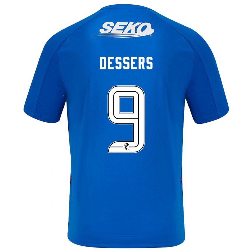 Hombre Fútbol Camiseta Cyriel Dessers #9 Azul Oscuro 1ª Equipación 2024/25 Perú