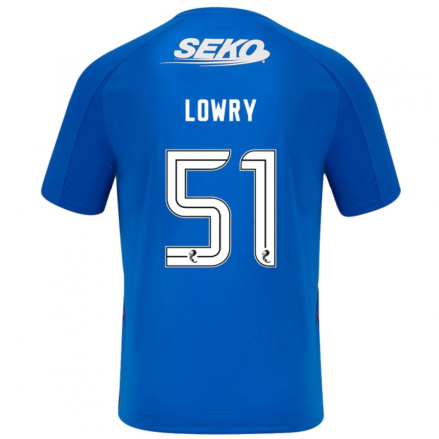 Hombre Fútbol Camiseta Alex Lowry #51 Azul Oscuro 1ª Equipación 2024/25 Perú