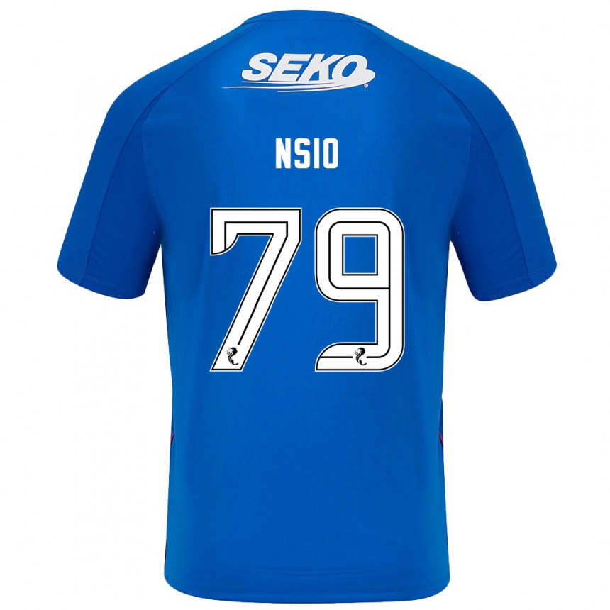 Hombre Fútbol Camiseta Paul Nsio #79 Azul Oscuro 1ª Equipación 2024/25 Perú