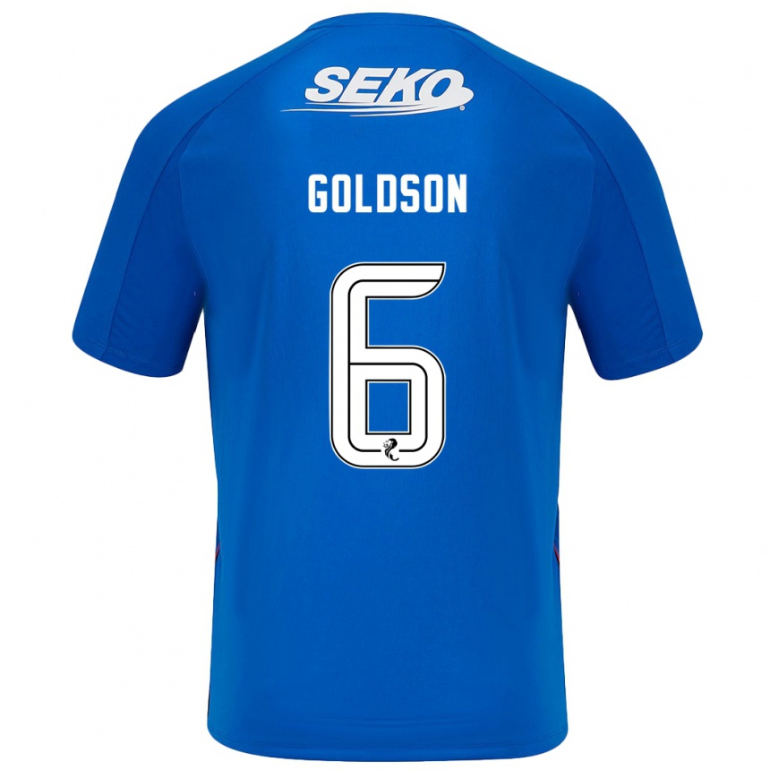 Hombre Fútbol Camiseta Connor Goldson #6 Azul Oscuro 1ª Equipación 2024/25 Perú