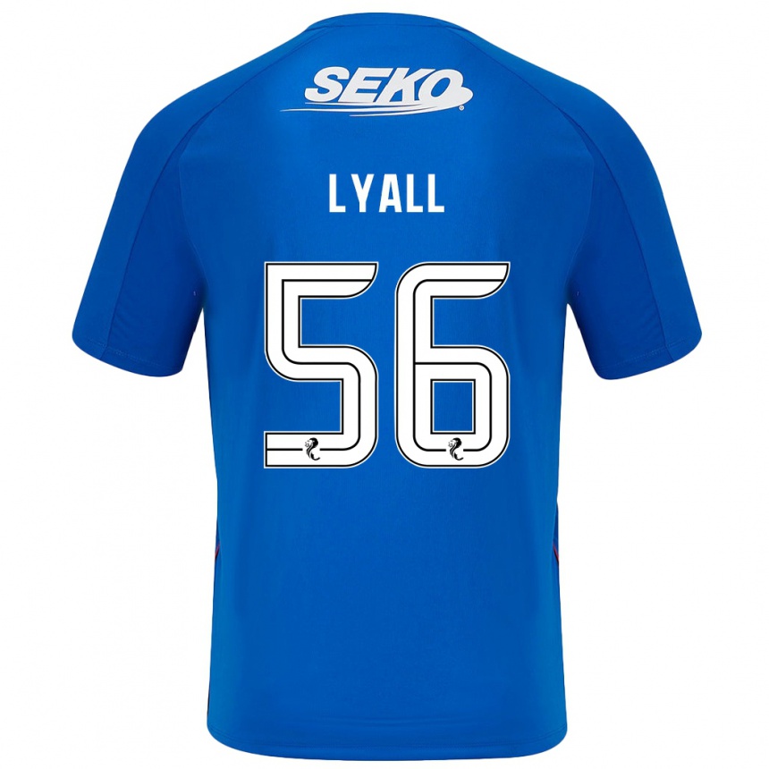 Hombre Fútbol Camiseta Arron Lyall #56 Azul Oscuro 1ª Equipación 2024/25 Perú