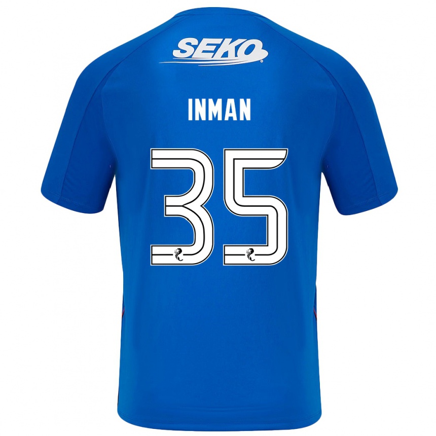 Hombre Fútbol Camiseta Lucy Inman #35 Azul Oscuro 1ª Equipación 2024/25 Perú