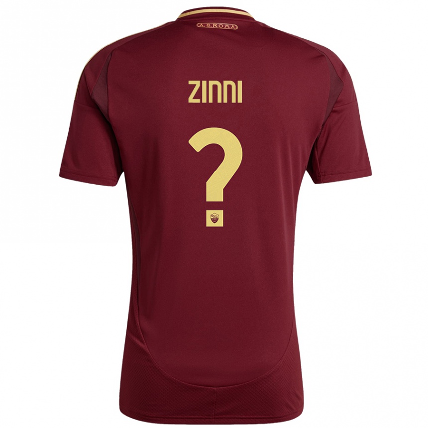 Hombre Fútbol Camiseta Raul Zinni #0 Rojo Marrón Dorado 1ª Equipación 2024/25 Perú