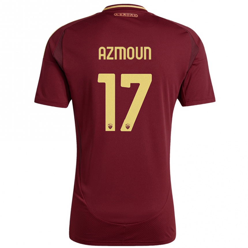 Hombre Fútbol Camiseta Sardar Azmoun #17 Rojo Marrón Dorado 1ª Equipación 2024/25 Perú