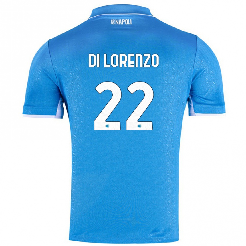 Hombre Fútbol Camiseta Giovanni Di Lorenzo #22 Azul Cielo 1ª Equipación 2024/25 Perú