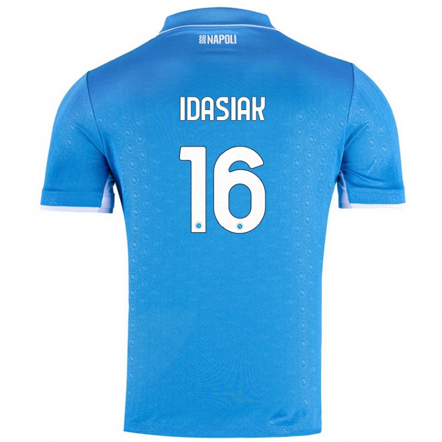 Hombre Fútbol Camiseta Hubert Idasiak #16 Azul Cielo 1ª Equipación 2024/25 Perú