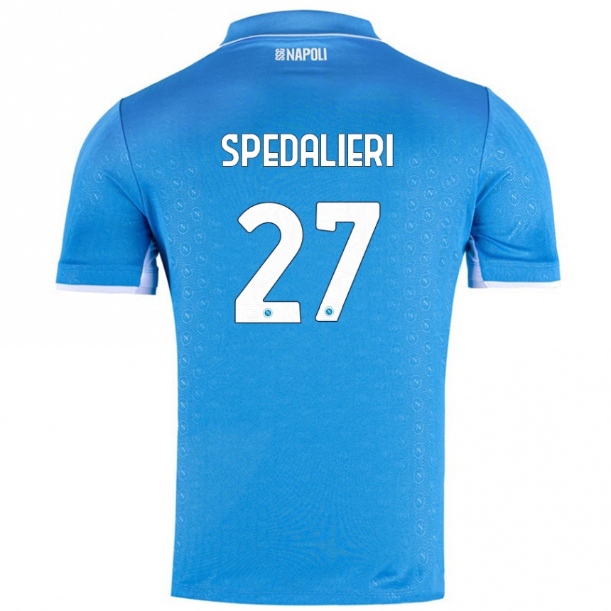 Hombre Fútbol Camiseta Johnatan Andrea Spedalieri #27 Azul Cielo 1ª Equipación 2024/25 Perú