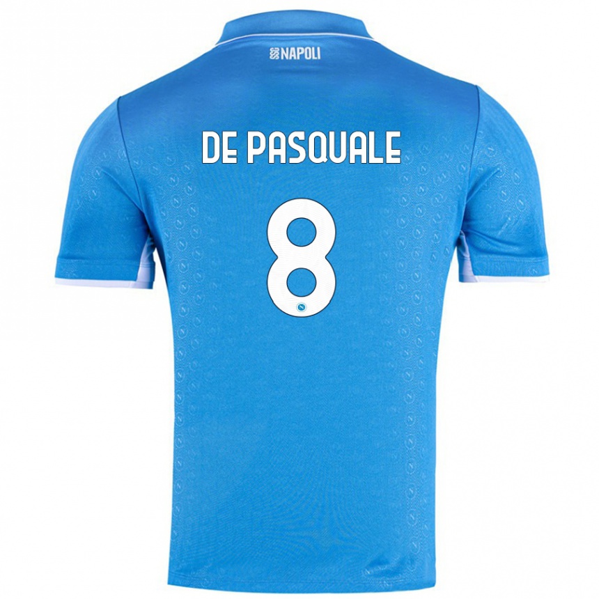 Hombre Fútbol Camiseta Dylan De Pasquale #8 Azul Cielo 1ª Equipación 2024/25 Perú