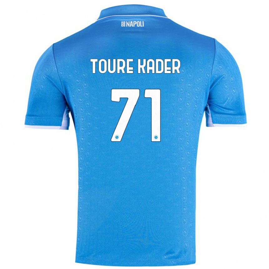 Hombre Fútbol Camiseta Aziz Toure Kader #71 Azul Cielo 1ª Equipación 2024/25 Perú