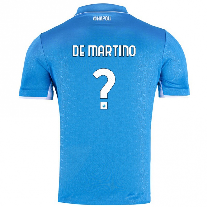 Hombre Fútbol Camiseta Enrico Pio De Martino #0 Azul Cielo 1ª Equipación 2024/25 Perú