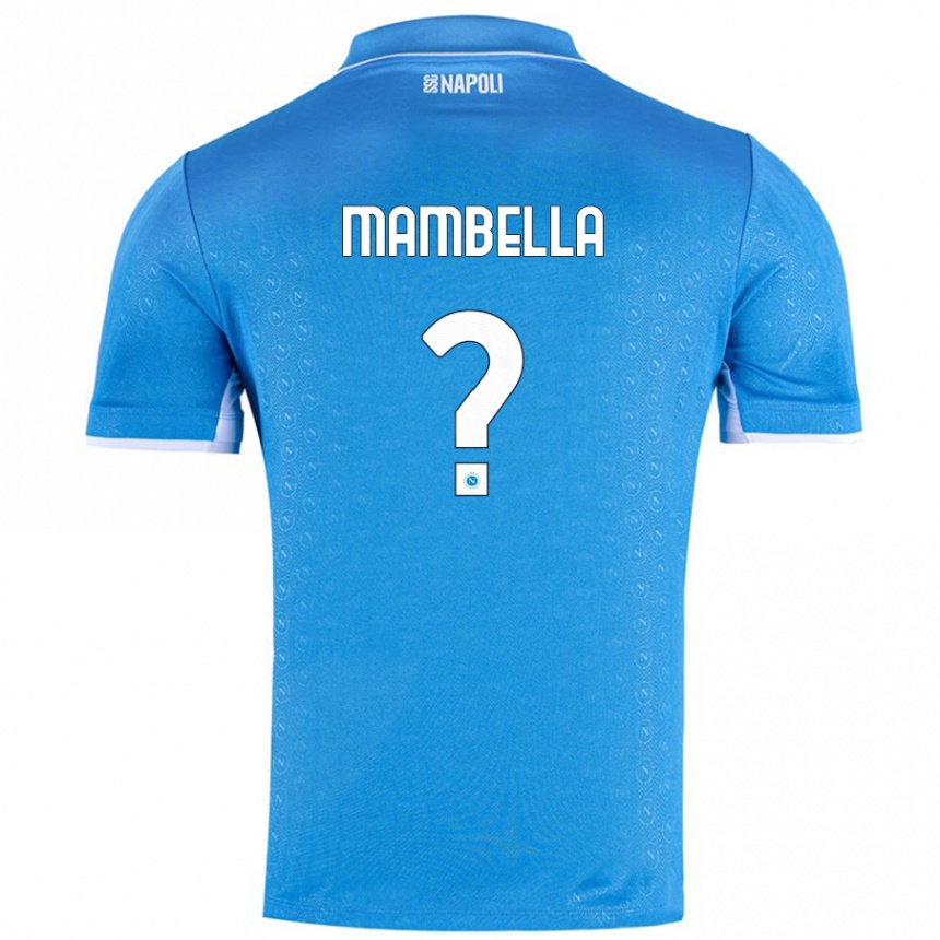 Hombre Fútbol Camiseta Andrea Mambella #0 Azul Cielo 1ª Equipación 2024/25 Perú