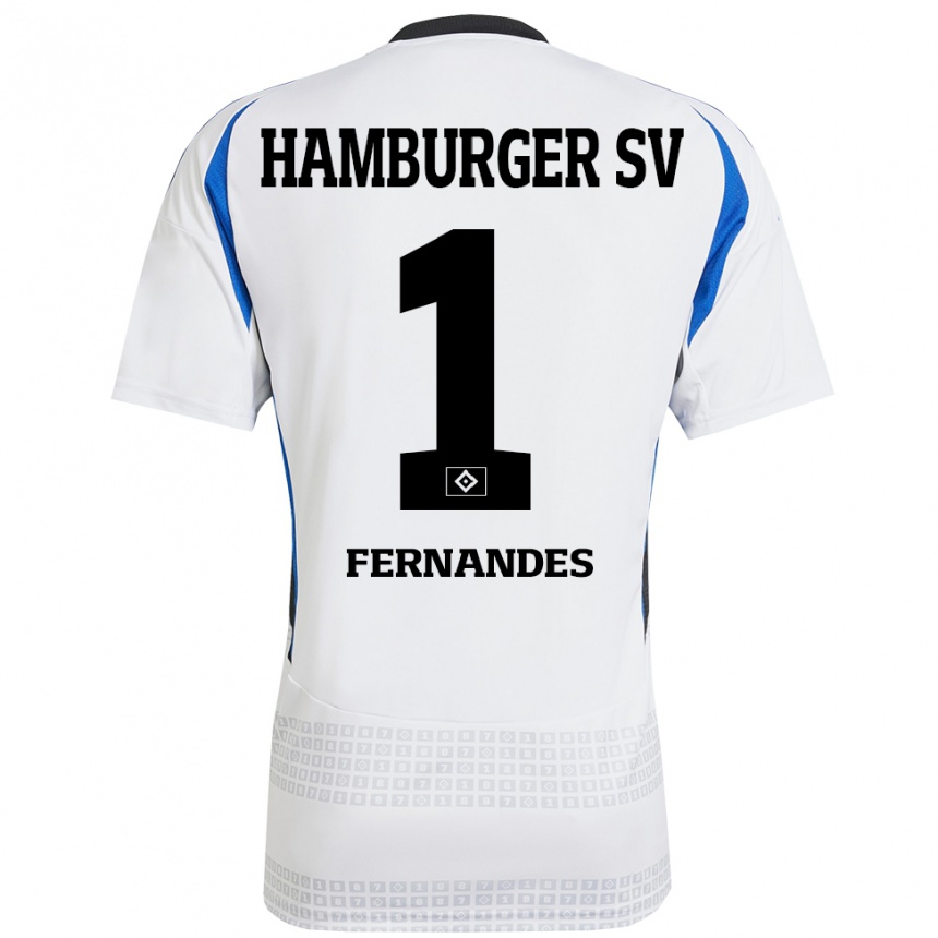 Hombre Fútbol Camiseta Daniel Heuer Fernandes #1 Blanco Azul 1ª Equipación 2024/25 Perú