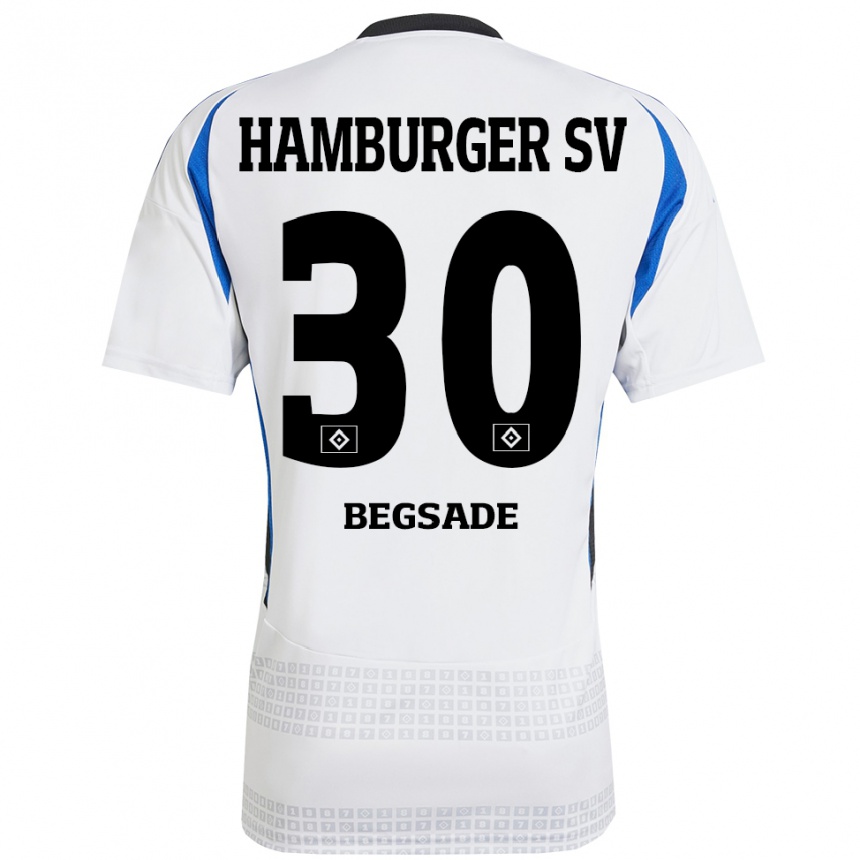 Hombre Fútbol Camiseta Soheil Begsade #30 Blanco Azul 1ª Equipación 2024/25 Perú