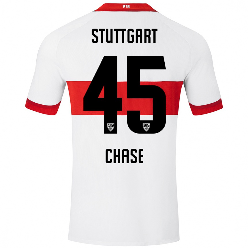 Hombre Fútbol Camiseta Anrie Chase #45 Blanco Rojo 1ª Equipación 2024/25 Perú