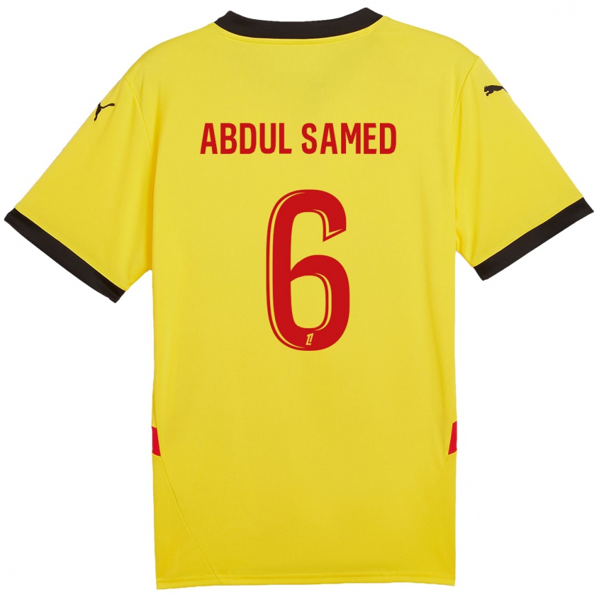 Hombre Fútbol Camiseta Salis Abdul Samed #6 Amarillo Rojo 1ª Equipación 2024/25 Perú