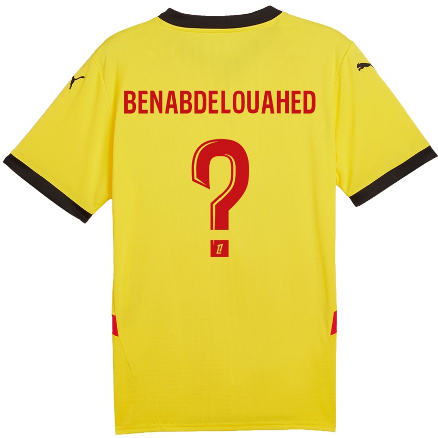 Hombre Fútbol Camiseta Kaïs Benabdelouahed #0 Amarillo Rojo 1ª Equipación 2024/25 Perú