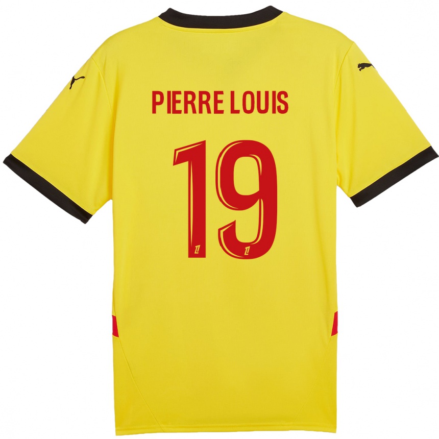 Hombre Fútbol Camiseta Dayana Pierre-Louis #19 Amarillo Rojo 1ª Equipación 2024/25 Perú