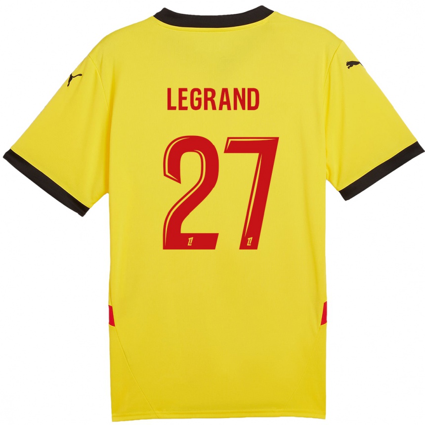 Hombre Fútbol Camiseta Bérénice Legrand #27 Amarillo Rojo 1ª Equipación 2024/25 Perú