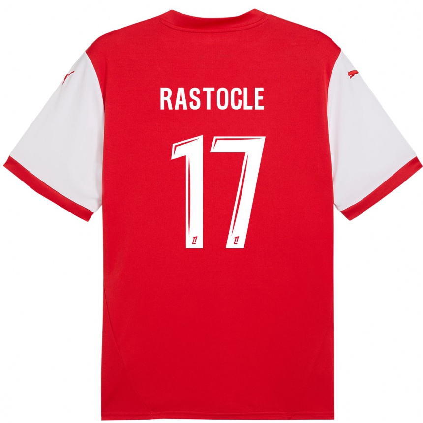 Hombre Fútbol Camiseta Jade Rastocle #17 Rojo Blanco 1ª Equipación 2024/25 Perú