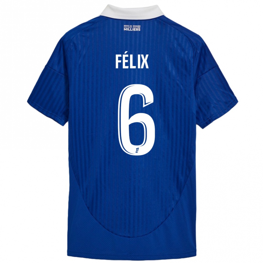 Hombre Fútbol Camiseta Félix Lemaréchal #6 Azul Blanco 1ª Equipación 2024/25 Perú